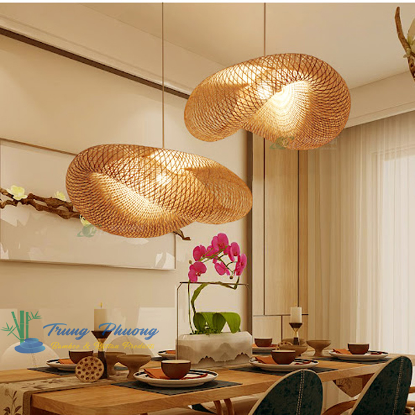 Cloud-shaped bamboo lights for living room decoration